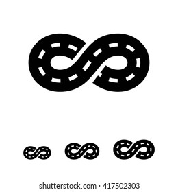 Winding road icon