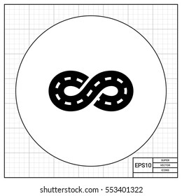 Winding road icon