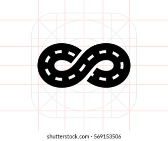 Winding road icon