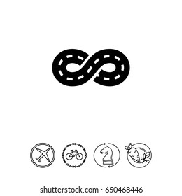 Winding road icon