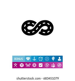 Winding road icon