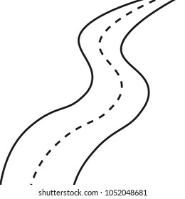 winding road icon- vector illustration