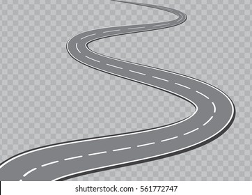 Winding Road Isolated Transparent Special Effect Stock Vector (Royalty ...