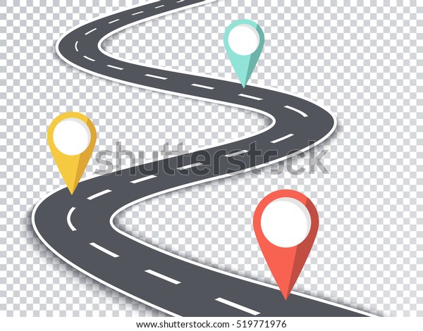 Winding Road Isolated Transparent Special Effect Stock Vector (Royalty ...