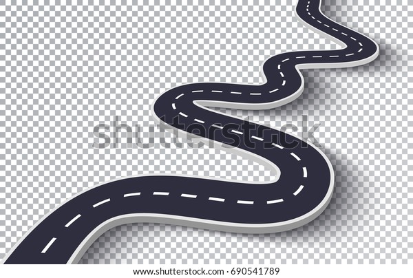 Winding Road Isolated Transparent Special Effect Stock Vector (Royalty ...