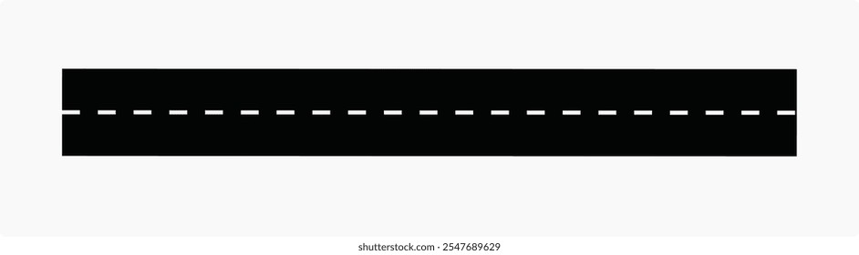 Winding road. Journey traffic curved highway. Seamless highway marking Isolated on background.