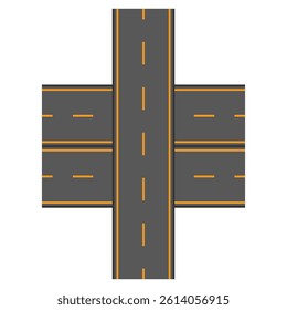 
Winding road. Journey traffic curved highway. Road to horizon in perspective. Winding asphalt empty line isolated vector concept