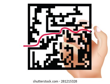 winding road maze