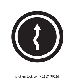 winding road sign icon. Trendy winding road sign logo concept on white background from Traffic Signs collection. Suitable for use on web apps, mobile apps and print media.