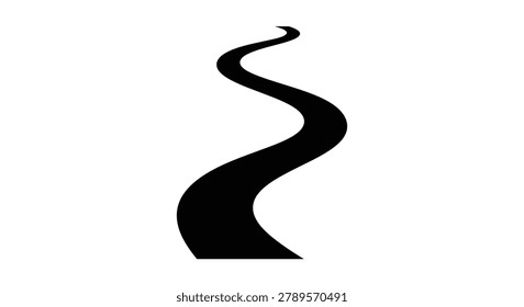 winding road silhouette pathway route travel journey