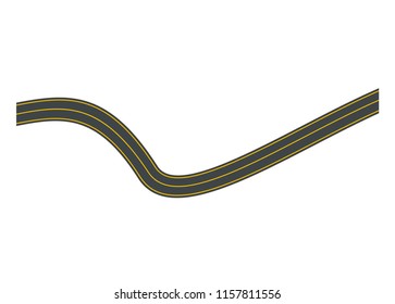 winding road simple illustration