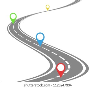 Winding Road Timeline Concept Stock Illustration 1162550797 | Shutterstock