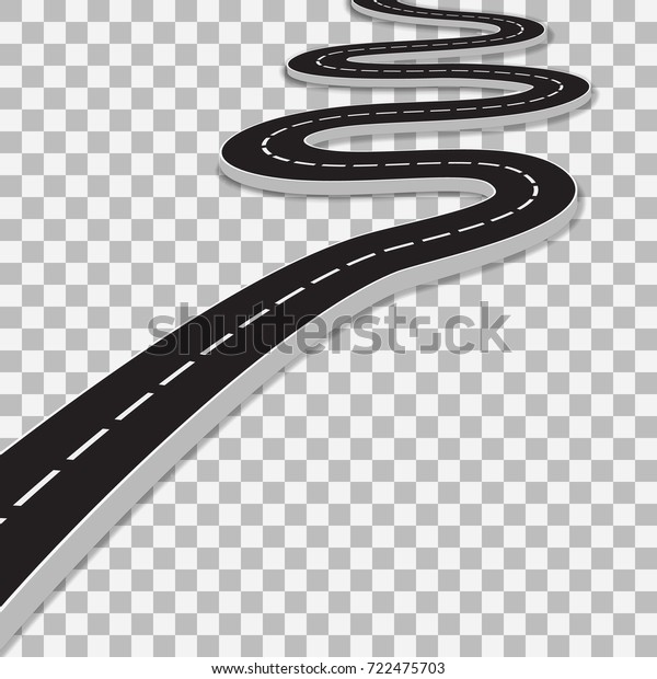 Winding Road Transparent Shadow Template Eps10 Stock Vector (Royalty ...