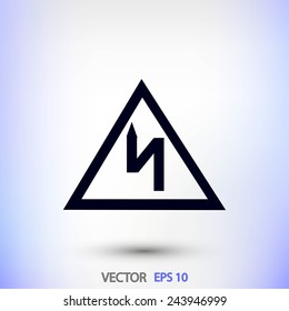  winding road vector icon