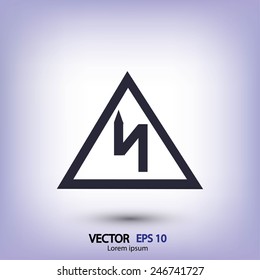  winding road vector icon