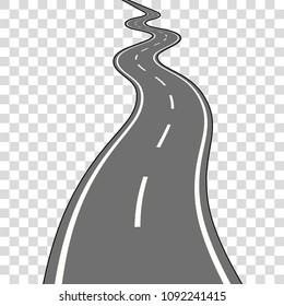 Winding Road Vector Illustration