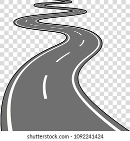Winding Road Vector Illustration