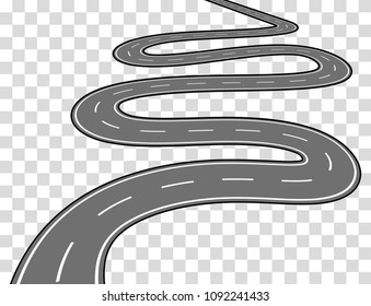 Winding Road Vector Illustration Stock Vector (Royalty Free) 1092241433