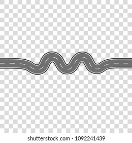 Winding Road Vector Illustration