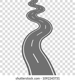 Winding Road Vector Illustration