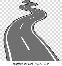 Winding Road Vector Illustration