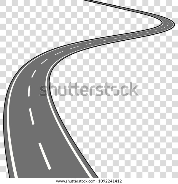 Winding Road Vector Illustration Stock Vector (Royalty Free) 1092241412 ...