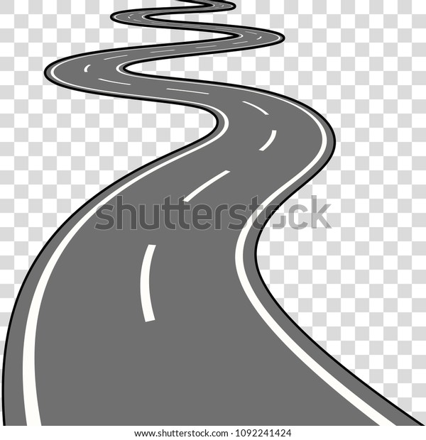 Winding Road Vector Illustration Stock Vector (Royalty Free) 1092241424 ...