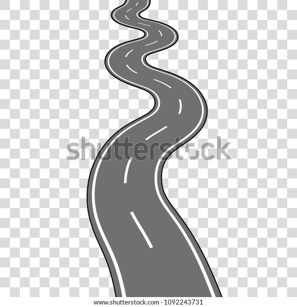 Winding Road Vector Illustration Stock Vector (royalty Free) 1092243731 