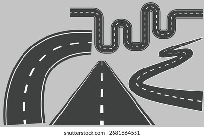Diseño de Ilustración vectorial de carretera