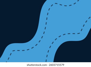 Winding road. Vector illustration in flat style. graphic blue abstract background vector