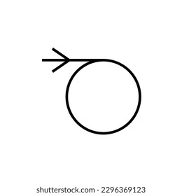 Winding sign icon isolated on white background. Graphical symbol modern, simple, vector, icon for website design, mobile app, ui. Vector Illustration