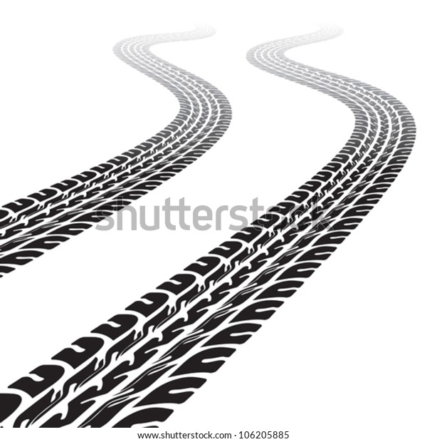 Winding Trace Tires Stock Vector (Royalty Free) 106205885 | Shutterstock