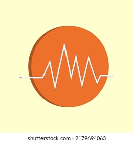 Líneas blancas de rodadura con ilustración vectorial de fondo naranja