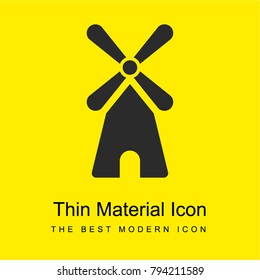 Windmill bright yellow material minimal icon or logo design