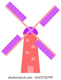 Windmill clipart illustration.
Windmill colorfull vector.
Windmill with cartoon style