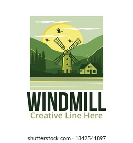 windmill, a design for a business, identity, poster, etc