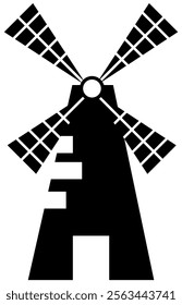 Windmill design illustration.
Windmill farm black and white.
Windmill icon.