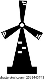 Windmill design illustration.
Windmill farm black and white.
Windmill icon.