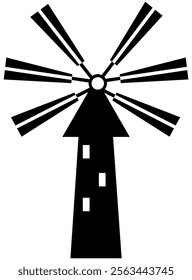 Windmill design illustration.
Windmill farm black and white.
Windmill icon.