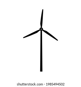 Windmill eco-friendly electricity on a white background. Vector image.