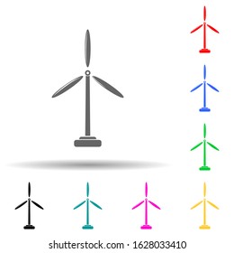 Windmill Electra Mill multi color style icon. Simple glyph, flat vector of ecology icons for ui and ux, website or mobile application