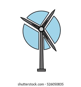 windmill energy alternative icon vector illustration design