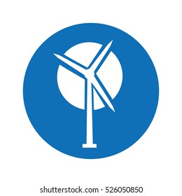 windmill energy alternative icon vector illustration design