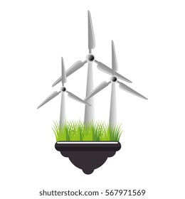 windmill energy ecology icon