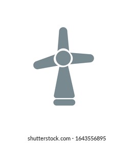 windmill energy environmental flat style vector illustration design