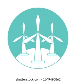 windmill energy environmental isolated icon vector illustration design