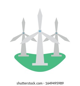 diseño de ilustración vectorial de icono aislado de energía eólica