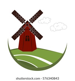 windmill energy isolated icon