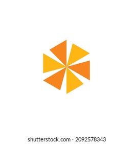 Windmill Fan Logo Template - Vector Illustration