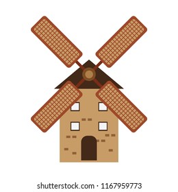 Windmill farm isolated